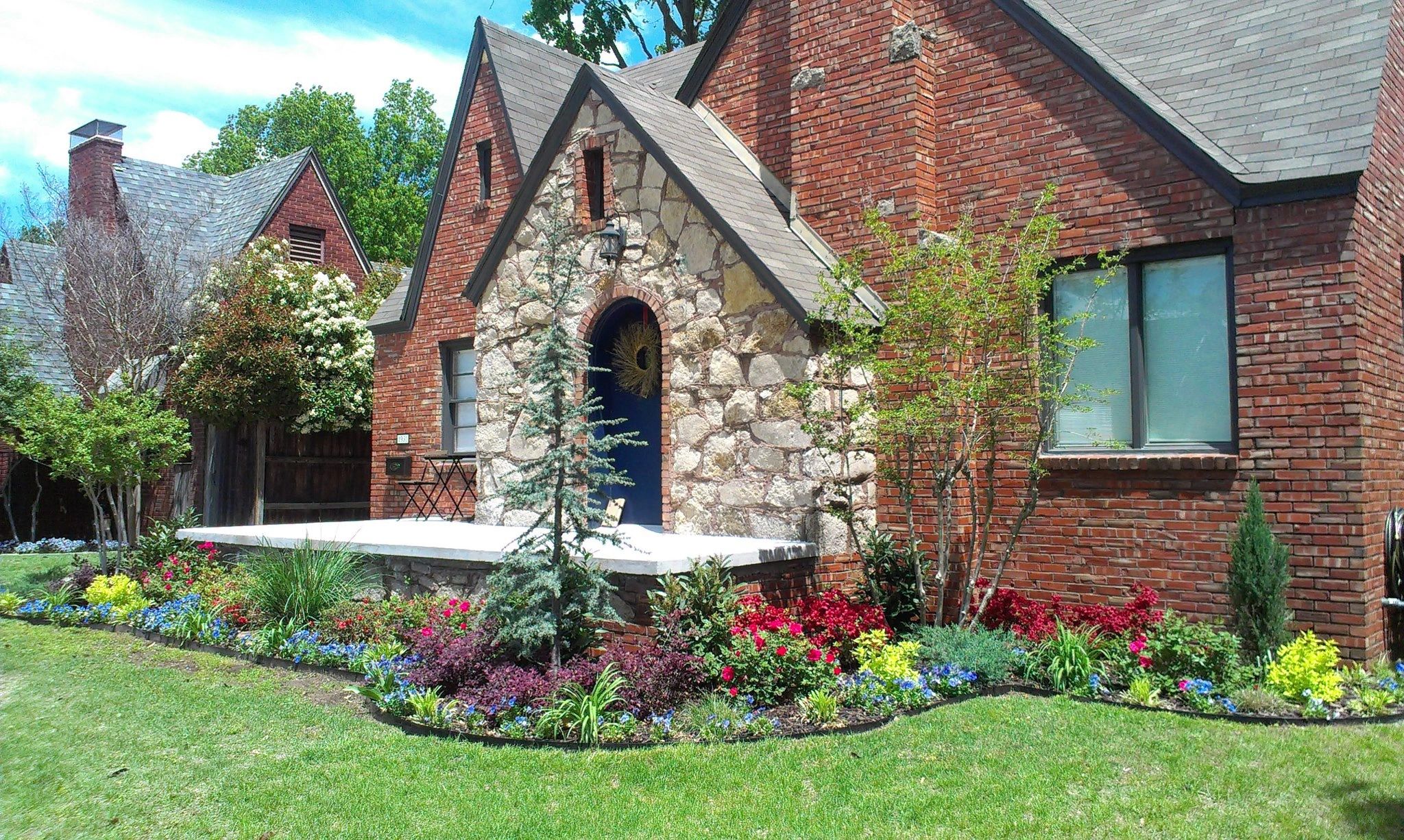 Elegant landscaped home exterior